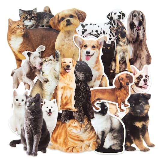 Cat and Dog Vinyl Die Cut Stickers by Recollections™